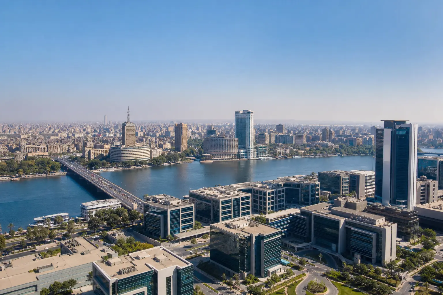 Cairo, Egypt skyline, Guiders Consult Egypt office location