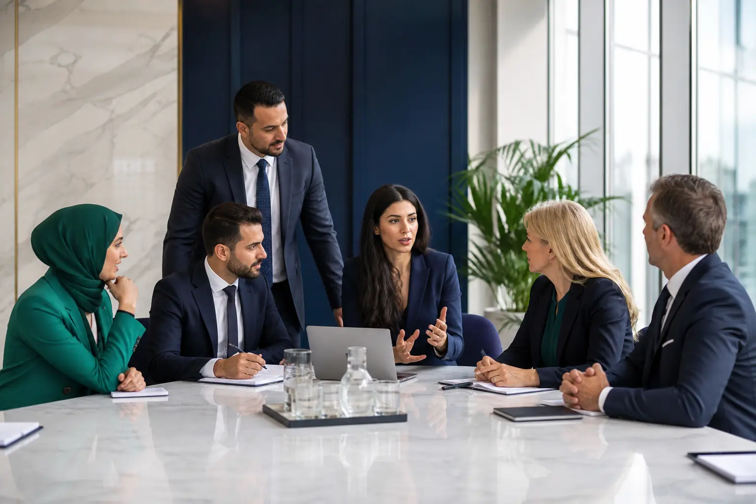 Professional consulting team meeting